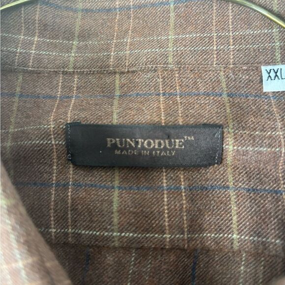 Puntodue Brown Plaid Shirt - Picture 2 of 6